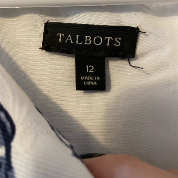 Blue and White Floral Dress - Picture 3 of 3